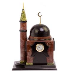 Часы &quot;Мечеть&quot; средняя лемезит, змеевик — 