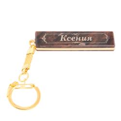 Брелок именной &quot;Ксения&quot; камень обсидиан — 
