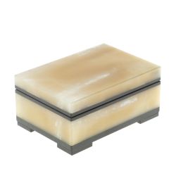 Шкатулка из белого нефрита 10х7х4,8 см — 