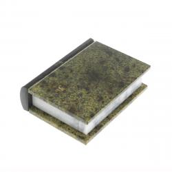 Шкатулка в виде книги &quot;Книжка&quot; камень змеевик малая 9,5x8x3 см — 