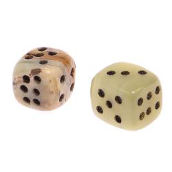 Кубики игральные из оникса 1,4 см 2 шт — 