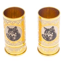 Набор из двух стопок &quot;Волк&quot; 40 мл Златоуст — 