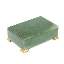 Шкатулка из иркутского нефрита 14,5х9х5 см — 