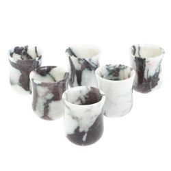 Набор рюмок 6 шт из саянского мрамора 5х5х6 см — 