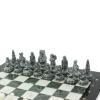 Шахматы "Северные народы" доска 40х40 см шабровский змеевик мрамор фото 3 — 