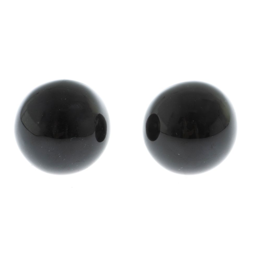 Шары массажные 3,5 см из черного обсидиана фото 1 — 