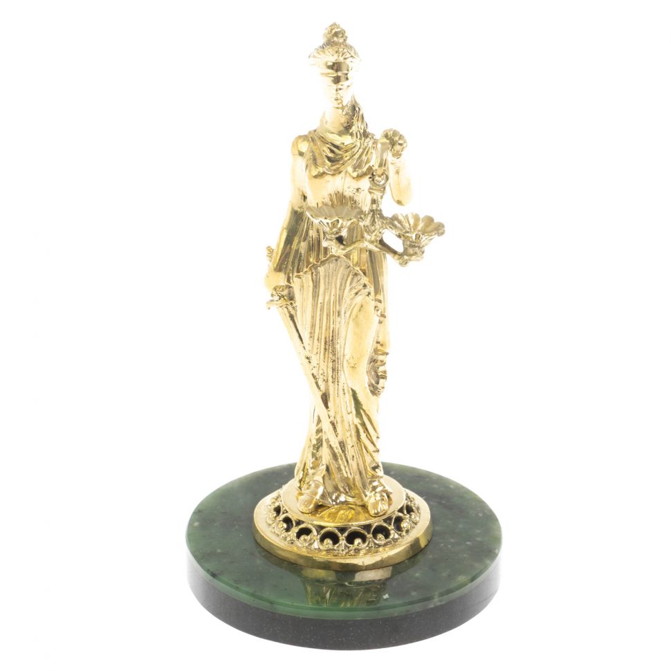 Статуэтка "Фемида" на нефрите 8х8х14,5 см фото 1 — 