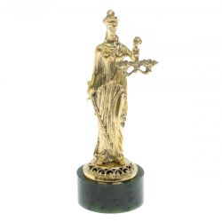 Статуэтка &quot;Фемида&quot; на подставке из нефрита 5,5х5,5х16 см — 