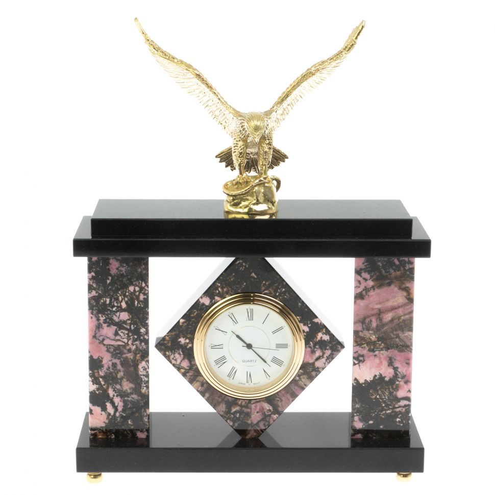 Часы "Орел" из родонита фото 1 — 