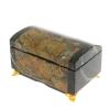 Шкатулка "Сундук" из лиственита и змеевика фото 4 — 