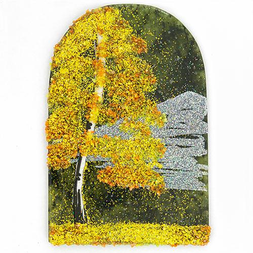 Магнит с рисунком "Арка" большой камень змеевик фото 1 — 