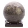 Шар из серого обсидиана 10 см на подставке фото 1 — 