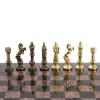 Шахматы "Ренессанс" доска 36х36 см змеевик, лемезит фигуры цвет бронза-золото фото 5 — 