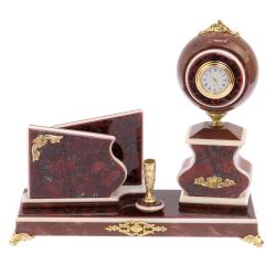 Настольный прибор &quot;Компакт&quot; лемезит, мрамор — 