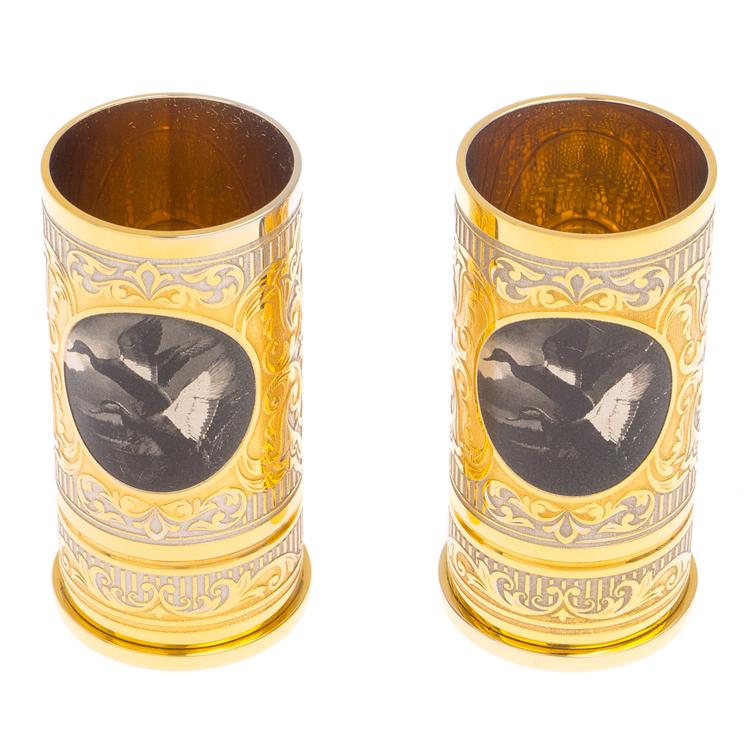 Набор из двух стопок "Утки" 40 мл Златоуст фото 1 — 