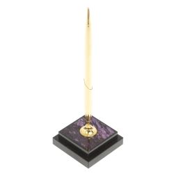 Подставка под ручку из чароита 6,5х6,5х21,5 см — 