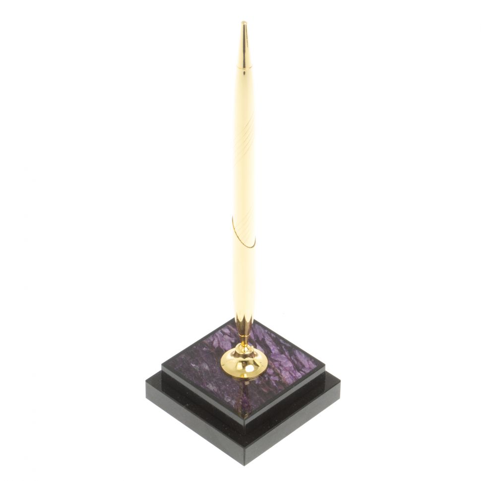 Подставка под ручку из чароита 6,5х6,5х21,5 см фото 1 — 