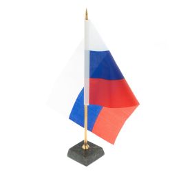 Флагшток с флагом РФ на подставке из шабровского змеевика — 