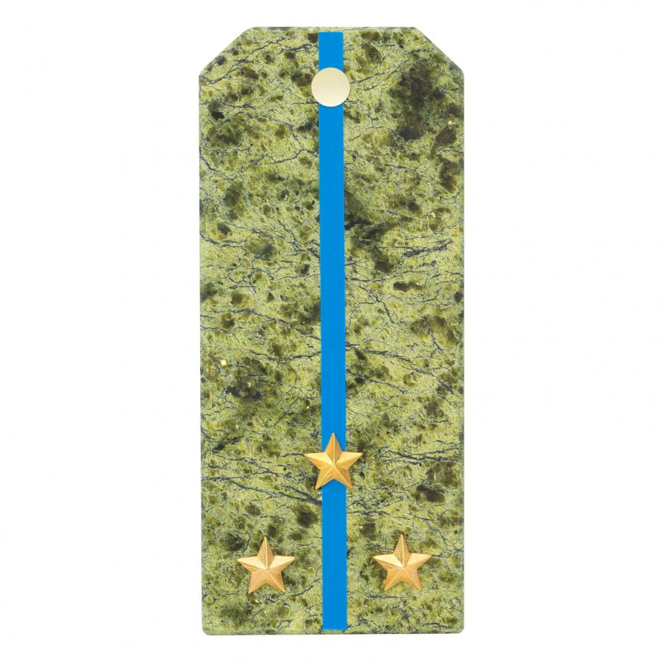 Сувенирный магнит "Погон Старший лейтенант ВВС, ВКС, ВДВ" камень змеевик фото 1 — 