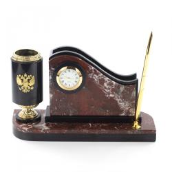 Письменный набор &quot;Герб России&quot; из камня креноид — 