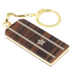 Брелок погон &quot;Майор&quot; камень обсидиан — 