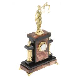 Часы из бронзы &quot;Фемида&quot; камень яшма — 