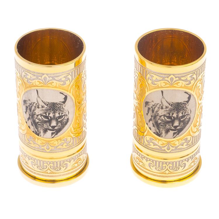 Набор из двух стопок "Рысь" 40 мл Златоуст фото 1 — 