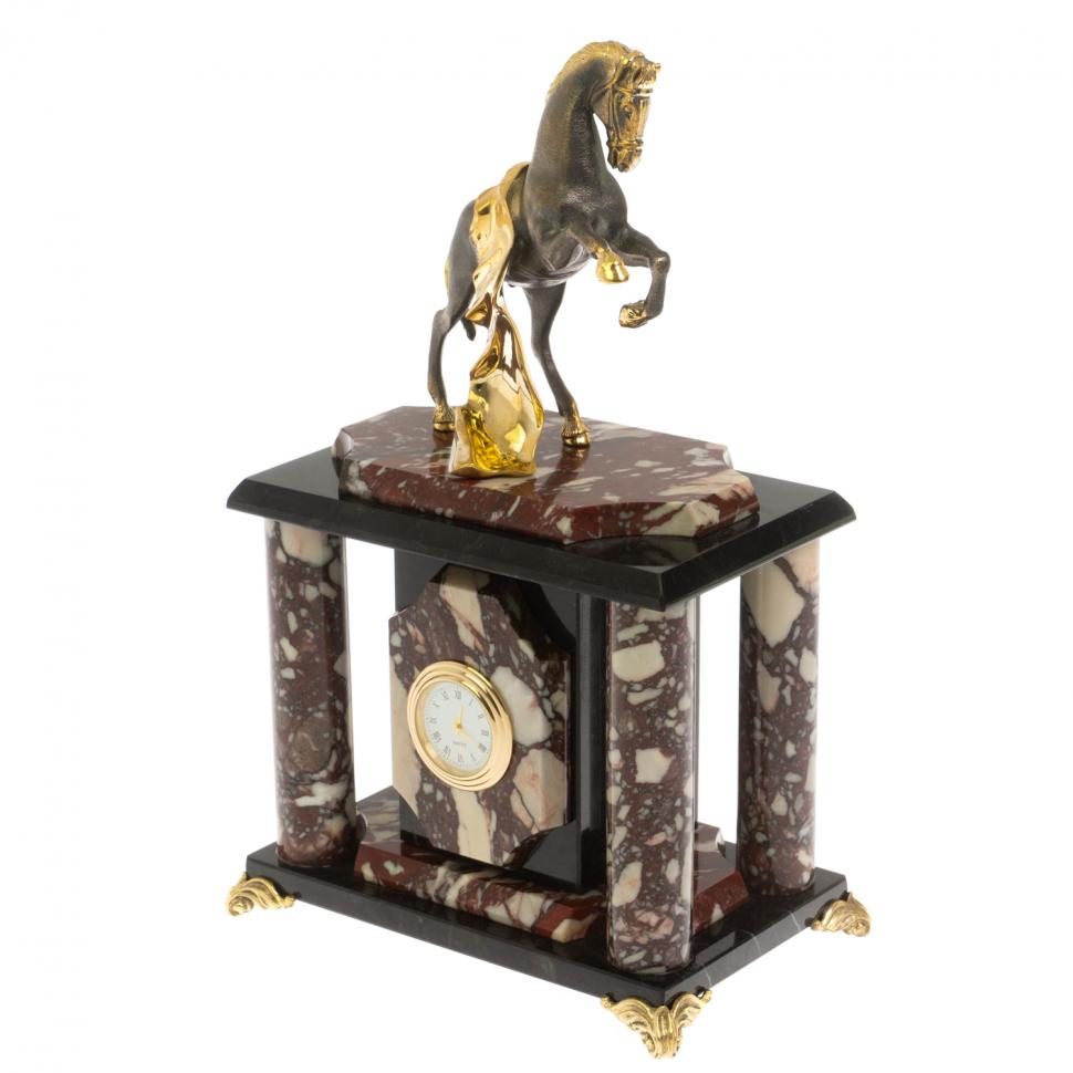 Часы "Конь с попоной" креноид бронза фото 1 — 