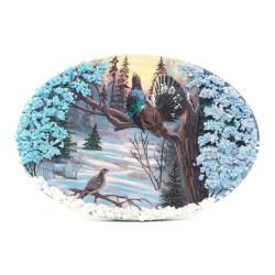 Панно из камня на подставке &quot;Глухари&quot; — 