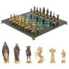 Подарочные шахматы "Средневековье" бронза змеевик 40х40 см фото 1 — 
