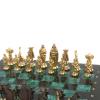Подарочные шахматы "Средневековье" бронза змеевик 40х40 см фото 4 — 