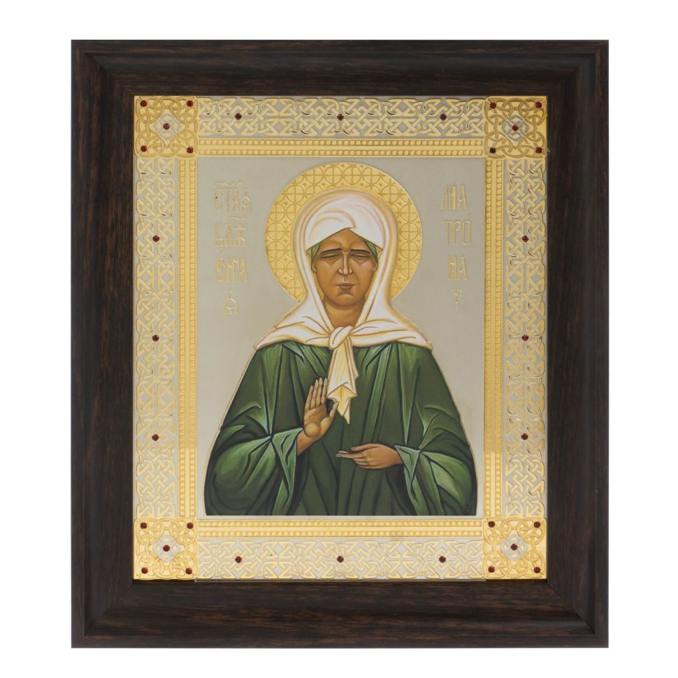 Икона "Матрона Московская" 24,5х28,5 см Златоуст фото 1 — 