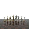 Шахматы настольные "Римские лучники" 28х28 см из камня лемезит фото 5 — 