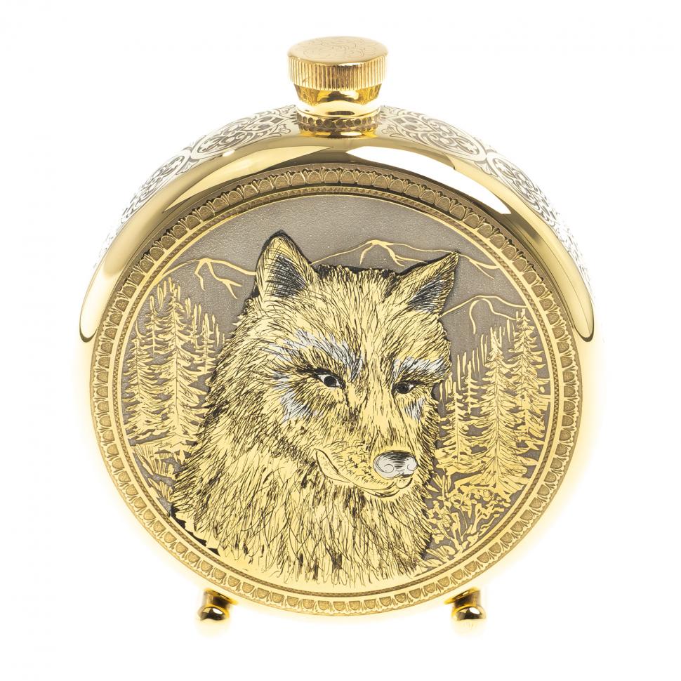 Фляжка с гравюрой "Волк" Златоуст фото 1 — 