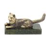 Статуэтка из бронзы и змеевика "Кошка лежащая" фото 1 — 