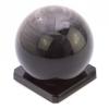 Шар из серого обсидиана 11 см на подставке фото 2 — 