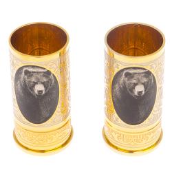 Набор из двух стопок &quot;Медведь&quot; 40 мл Златоуст — 