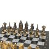 Шахматы настольные "Средневековье" 40х40 см серый мрамор бронза фото 3 — 