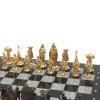 Шахматы настольные "Средневековье" 40х40 см серый мрамор бронза фото 4 — 