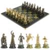 Шахматы подарочные "Турецко-европейская война" камень змеевик бронза 48х48 см фото 1 — 