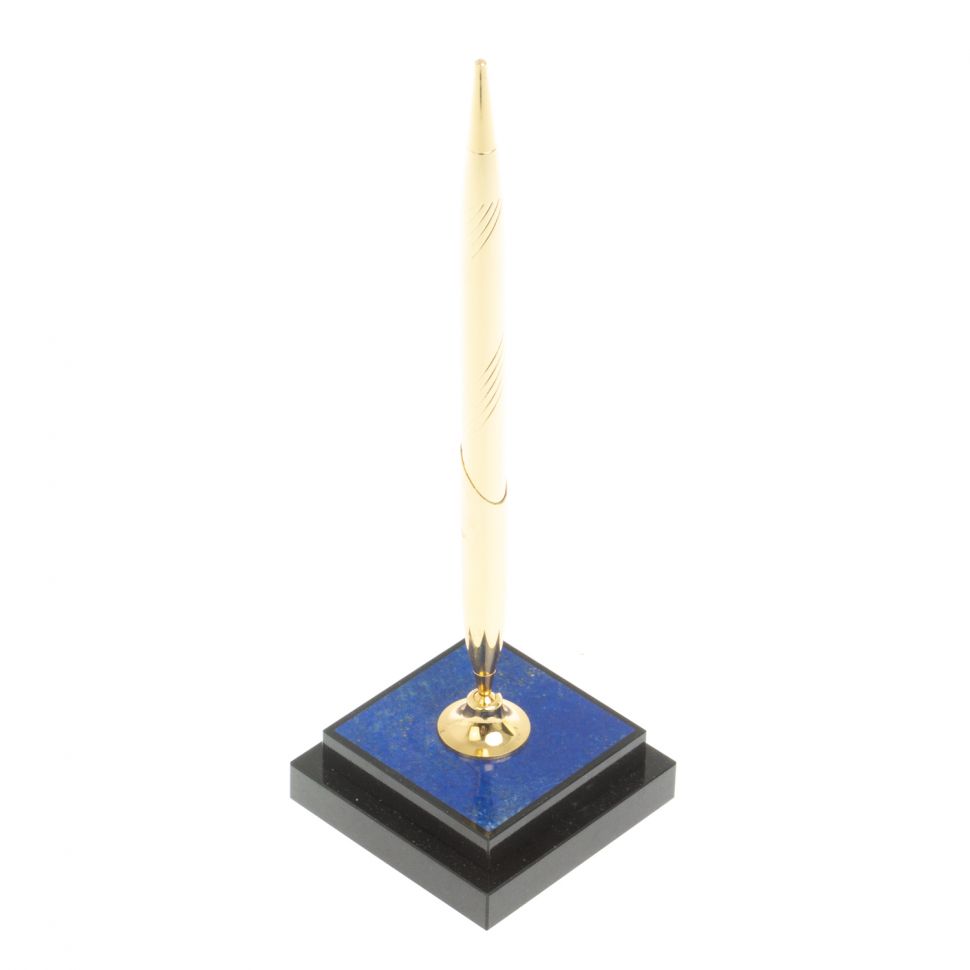 Подставка под ручку из афганского лазурита 6,5х6,5х21,5 см фото 1 — 