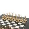 Шахматы "Итальянская война" фигуры бронза доска 28х28 см из мрамора фото 4 — 