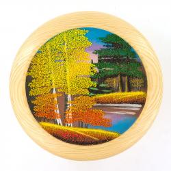 Тарелка декоративная &quot;Осень&quot; 25 см каменная крошка — 