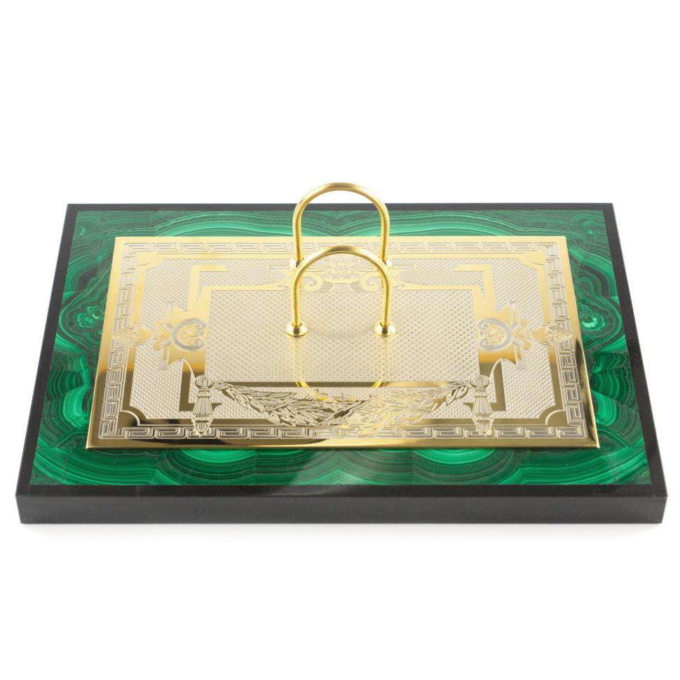 Подставка под календарь из малахита Златоуст фото 1 — 