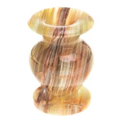 Церковный подсвечник круглый из камня оникс 5х7 см (2х3) — 