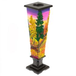 Ваза &quot;Осень. Закат&quot; из черного змеевика 12х12х34 см — 