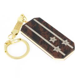 Брелок погон &quot;Полковник&quot; камень обсидиан — 