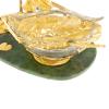 Икорница "Дед с осетром" из нефрита с ложкой Златоуст фото 4 — 