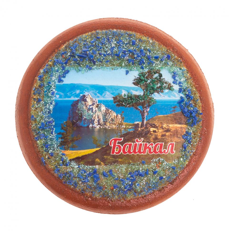 Магнит сувенирный с рисунком "Байкал" 10,5 см / магнит на холодильник / изготовление магнитов / производство магнитов фото 1 — 