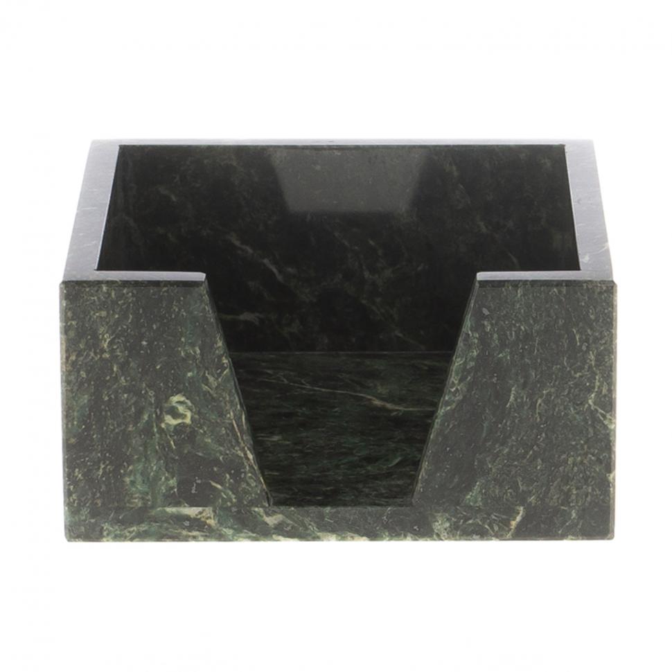 Лоток для бумаг "Кубарик" из шабровского змеевика 11х11х5 см фото 1 — 